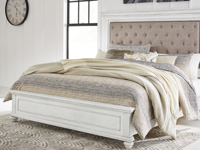 Kanwyn Whitewash Queen Panel Bed