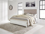 Kanwyn Whitewash King/California King Upholstered Panel Headboard
