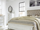 Kanwyn Whitewash Queen Panel Bed