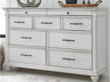 Kanwyn Whitewash King Storage Panel Bed And Dresser