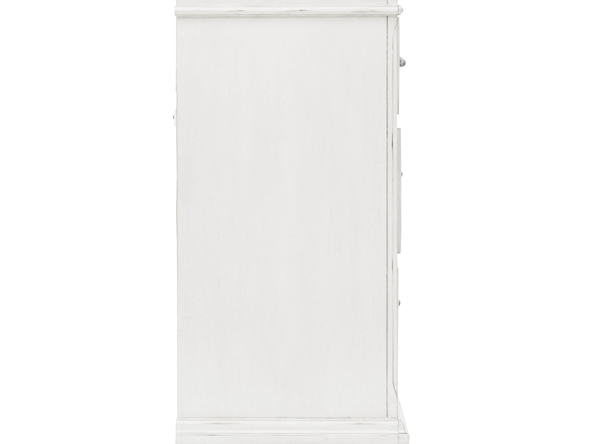 Kanwyn Whitewash Queen Upholstered Panel Bed, Dresser, And Nightstand