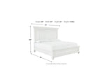 Kanwyn Whitewash Queen Panel Bed, Dresser, Mirror And Nightstand