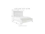 Kanwyn Whitewash Queen Panel Storage Bed, Dresser, Mirror And Nightstand