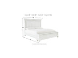 Kanwyn Whitewash King Storage Panel Bed And Dresser