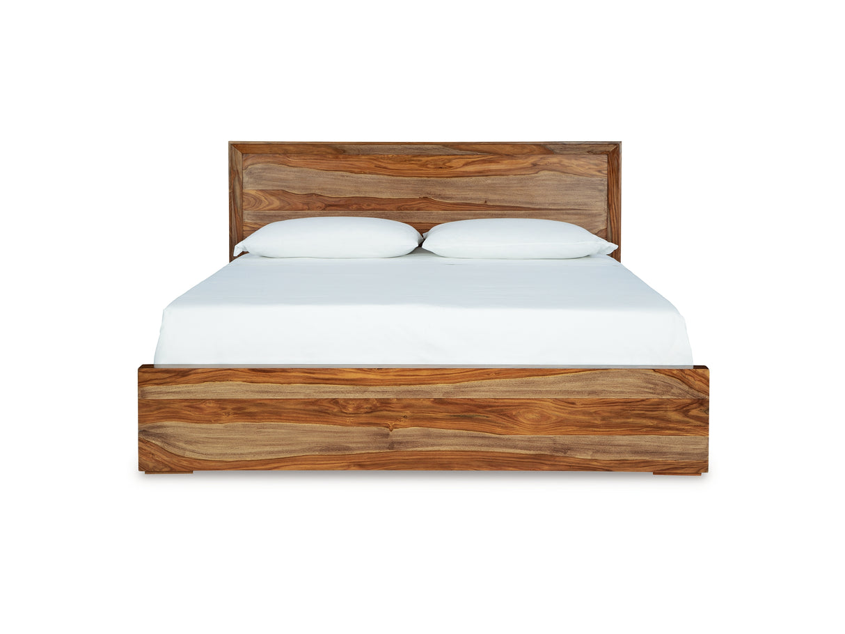 Dressonni Brown California King Panel Bed