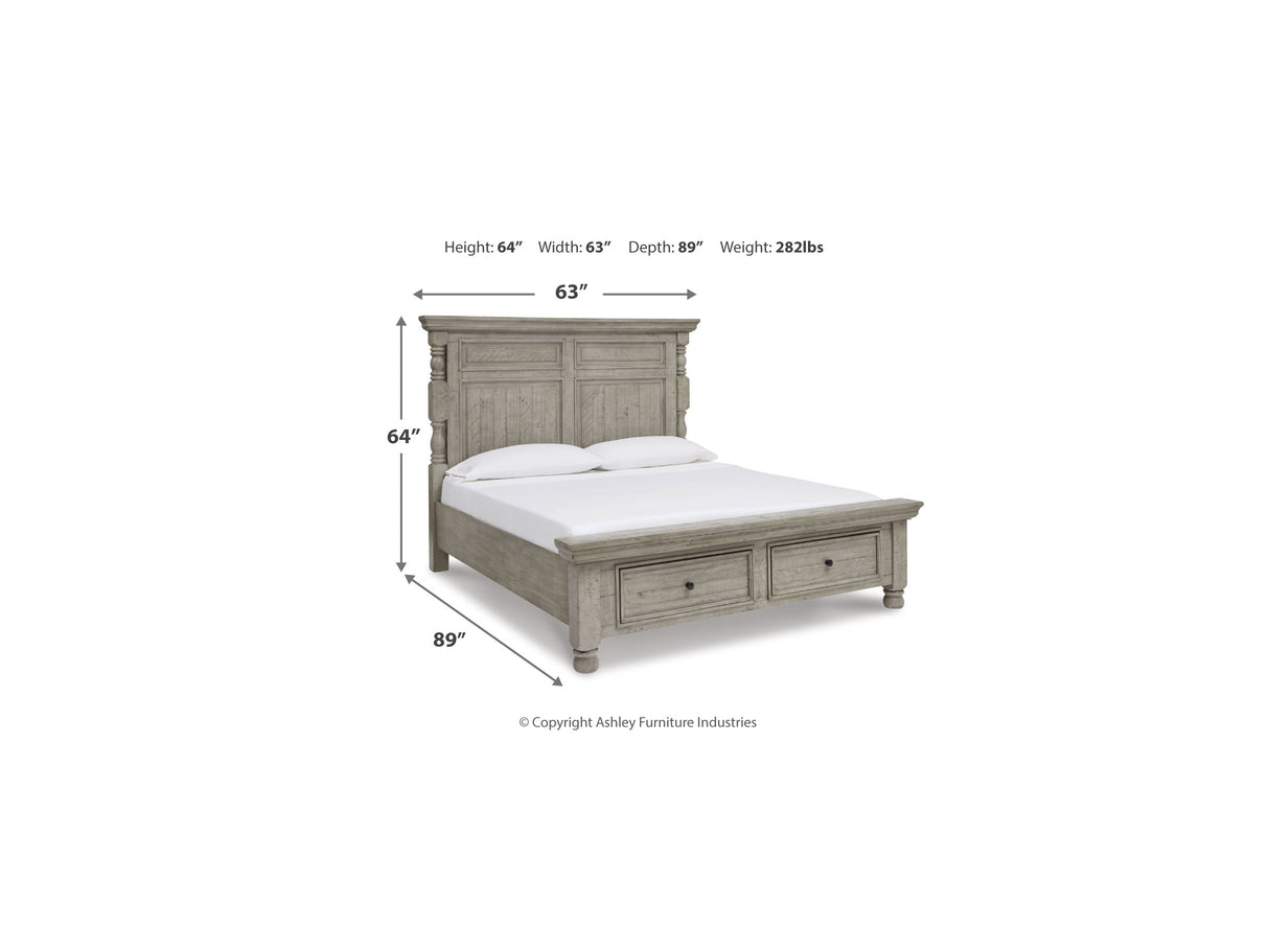 Harrastone Gray Queen Panel Bed, Dresser And Mirror
