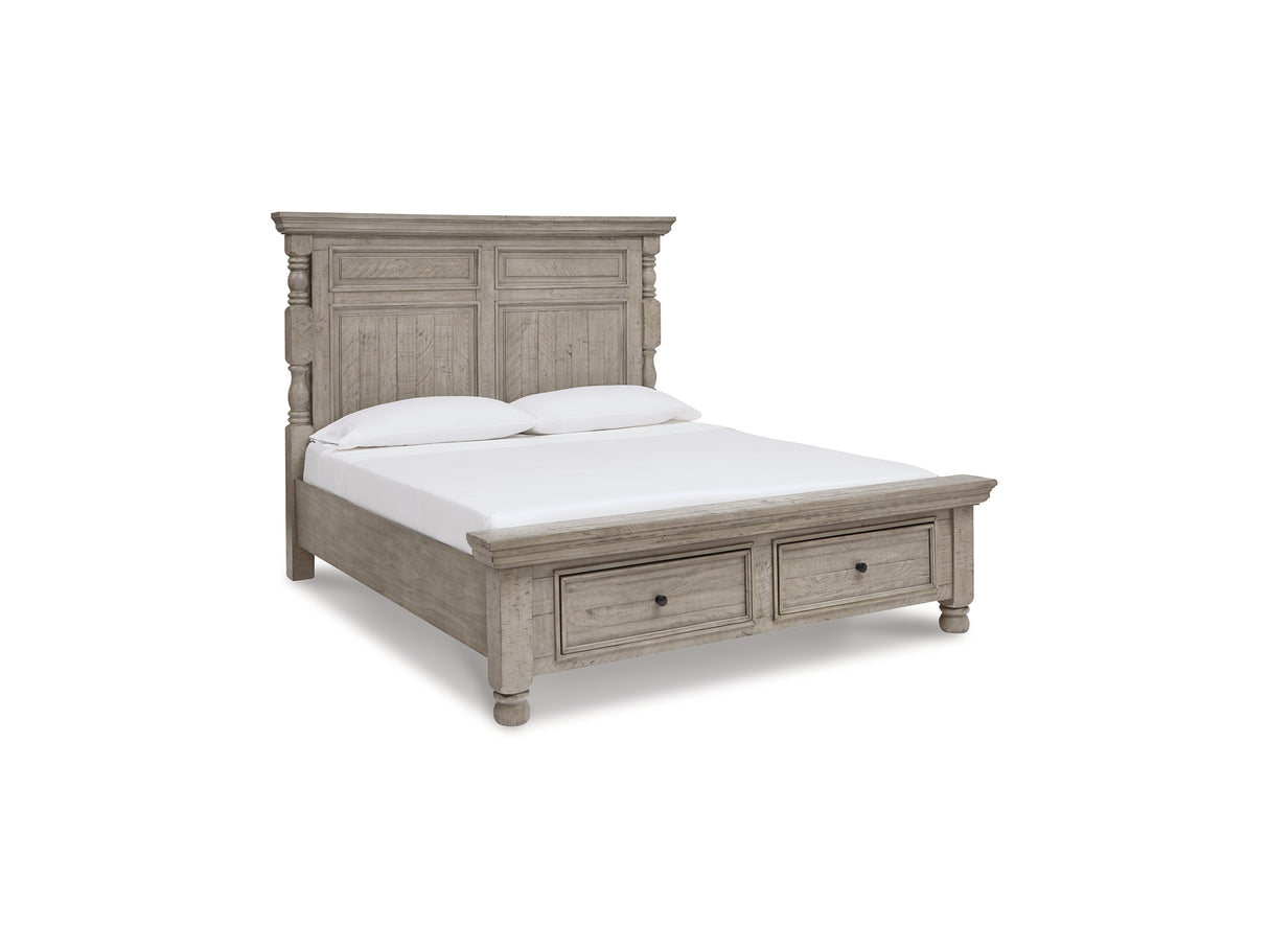 Harrastone Gray Queen Panel Bed, Dresser And Mirror