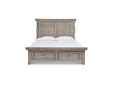 Harrastone Gray Queen Panel Bed, Dresser And Mirror