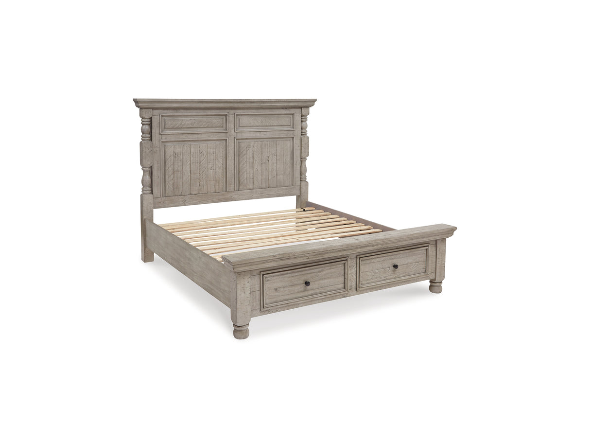 Harrastone Gray Queen Panel Bed, Dresser And Mirror