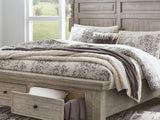 Harrastone Gray Queen Panel Bed, Dresser And Mirror