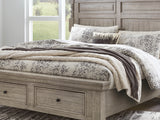 Harrastone Gray Queen Panel Bed, Dresser And Mirror