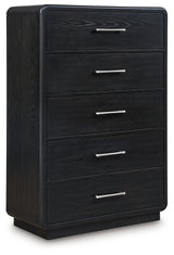 Roanhowe Black Chest Of Drawers