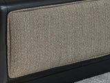 Rowanbeck Gray/Black California King Upholstered Panel Bed