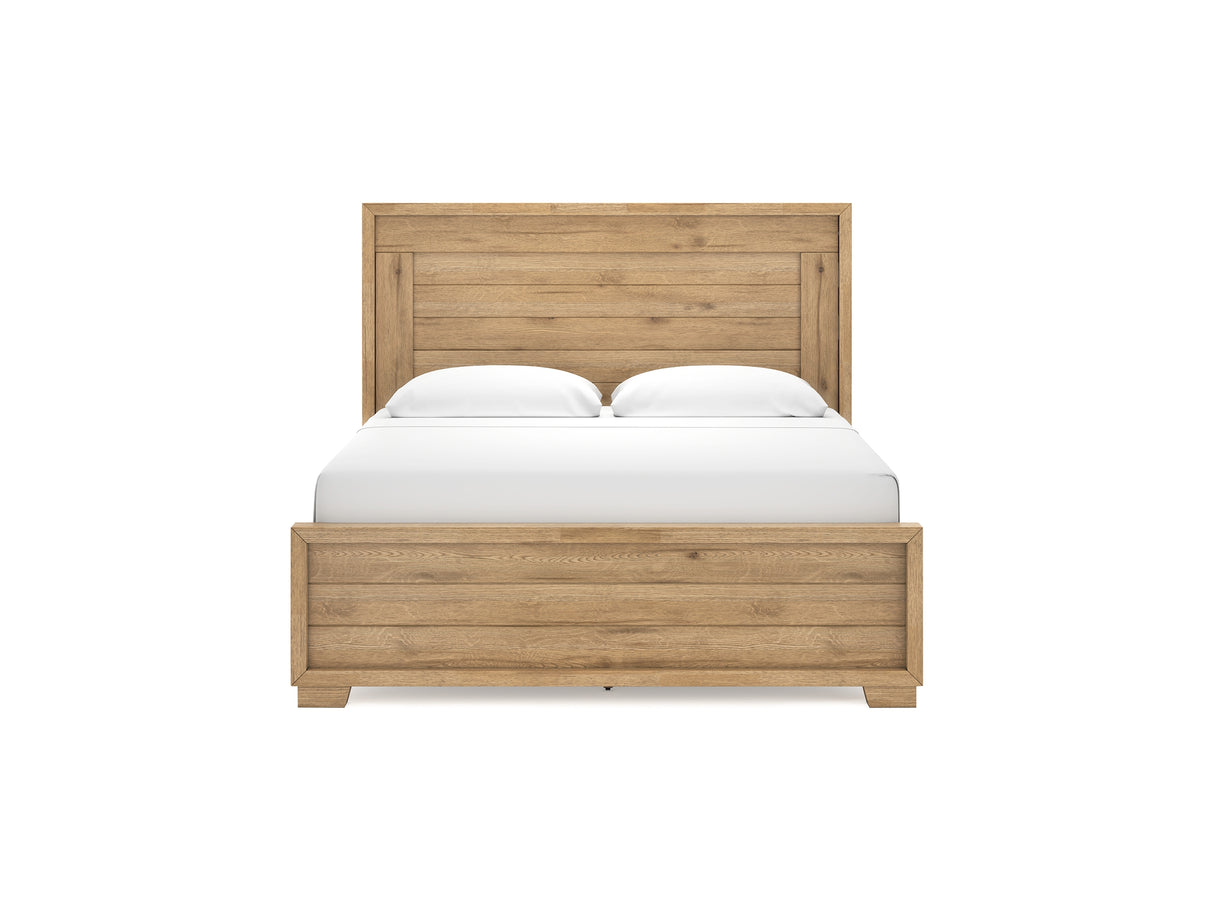 Galliden Light Brown King Panel Bed