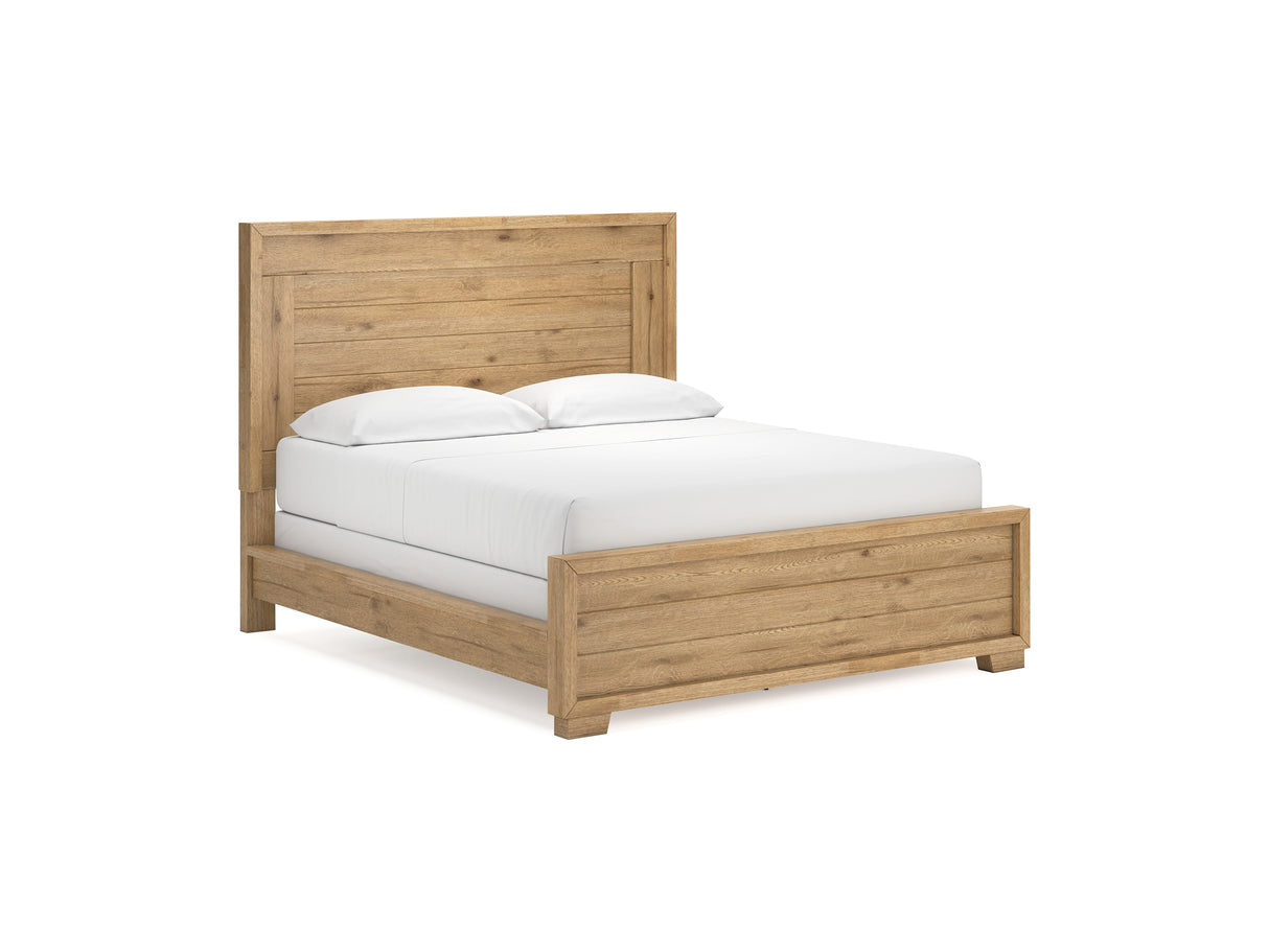 Galliden Light Brown California King Panel Bed