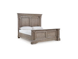 Blairhurst Light Grayish Brown King Panel Bed, Dresser And Mirror