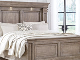 Blairhurst Light Grayish Brown King Panel Bed, Dresser And Mirror