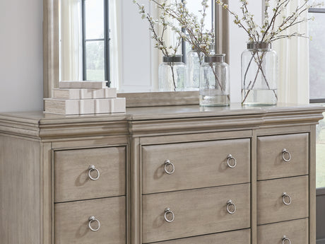 Lexorne Gray Dresser And Mirror