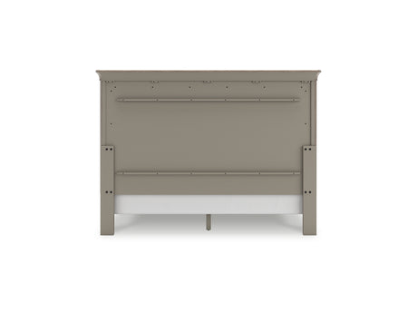 Lexorne Gray King Sleigh Bed, Dresser And Mirror