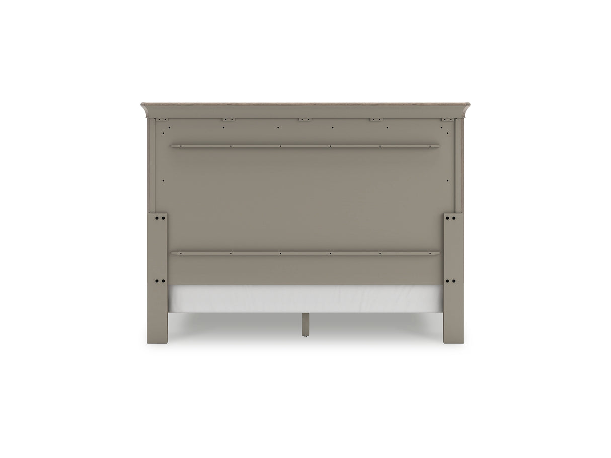 Lexorne Gray California King Sleigh Bed, Dresser And Mirror