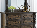 Maylee Dark Brown Dresser And Mirror