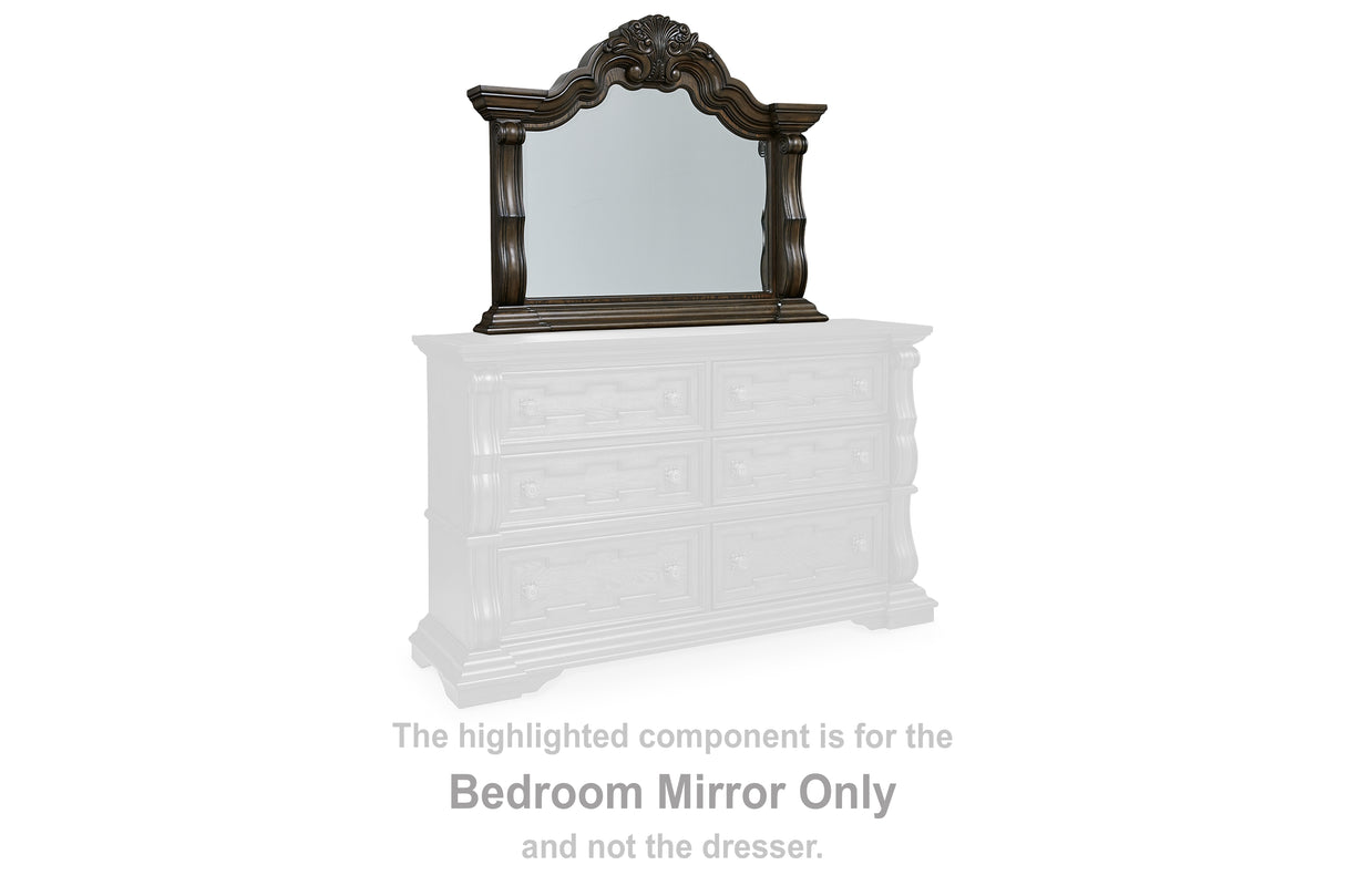 Maylee Dark Brown Bedroom Mirror