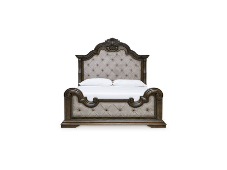 Maylee Dark Brown California King Upholstered Bed