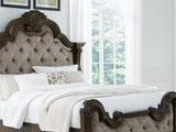 Maylee Dark Brown California King Upholstered Bed