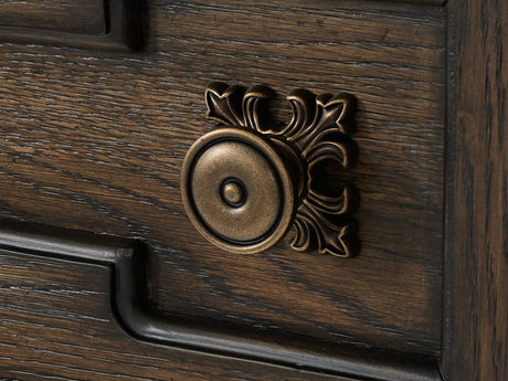 Maylee Dark Brown Dresser And Mirror