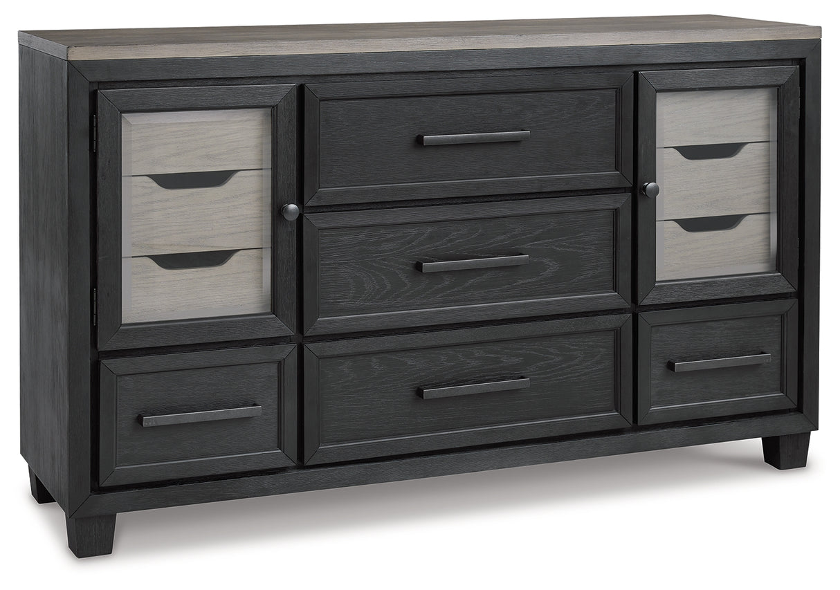 Foyland Black/Brown Dresser