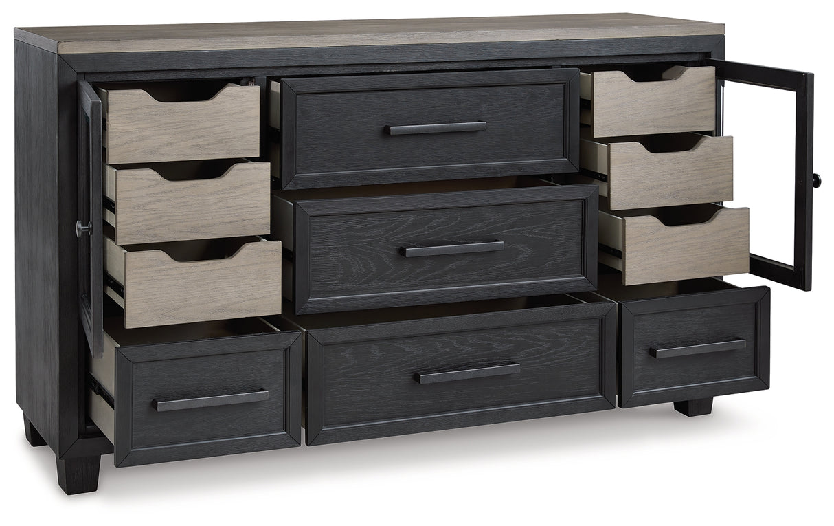 Foyland Black/Brown Dresser