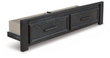 Foyland Black Queen Storage Footboard