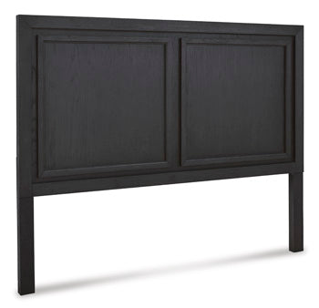 Foyland Black Queen Panel Headboard