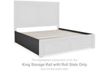 Foyland Black King Storage Rail with Roll Slats