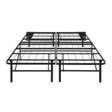 Elevated Queen Foldable Metal Platform Bed Frame, Toolless