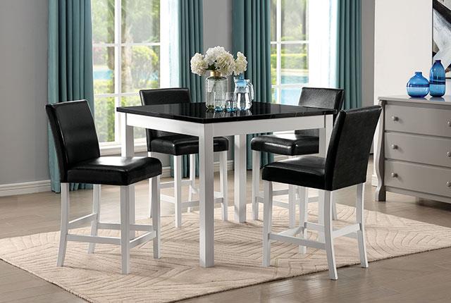 Mathilda Black/White Dining Set