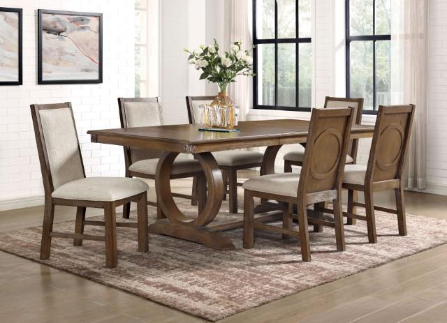 Monclova Rustic Oak/Beige Dining Table