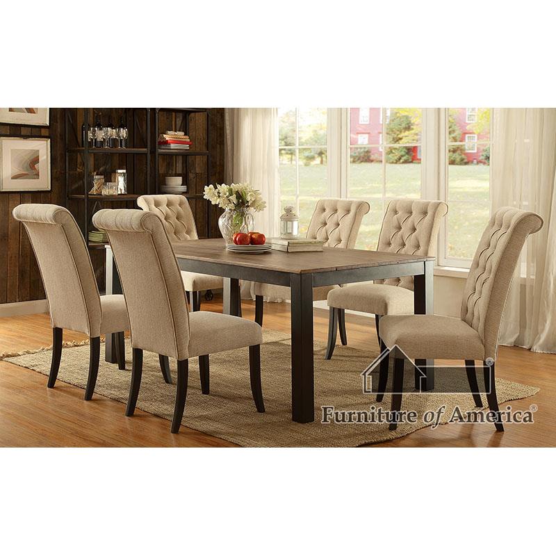 Marshall Rustic Oak, Beige Dining Set