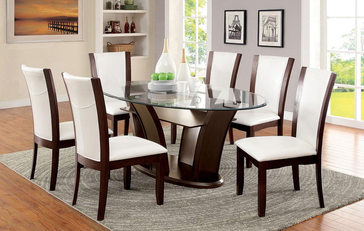 Manhattan III Dark Cherry/Brown Dining Set
