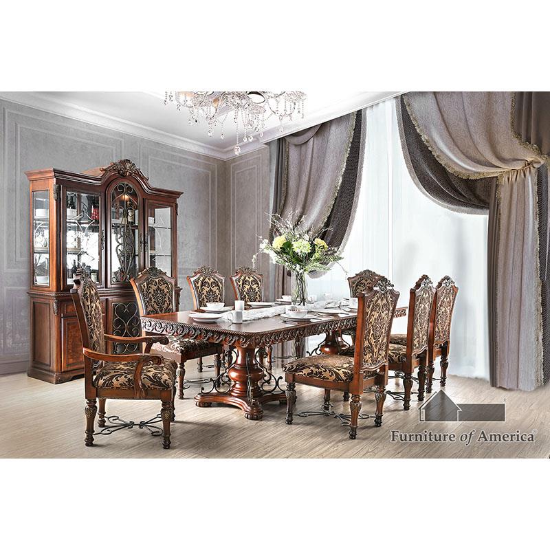 Lucie Brown Cherry Curio/Hutch Buffet