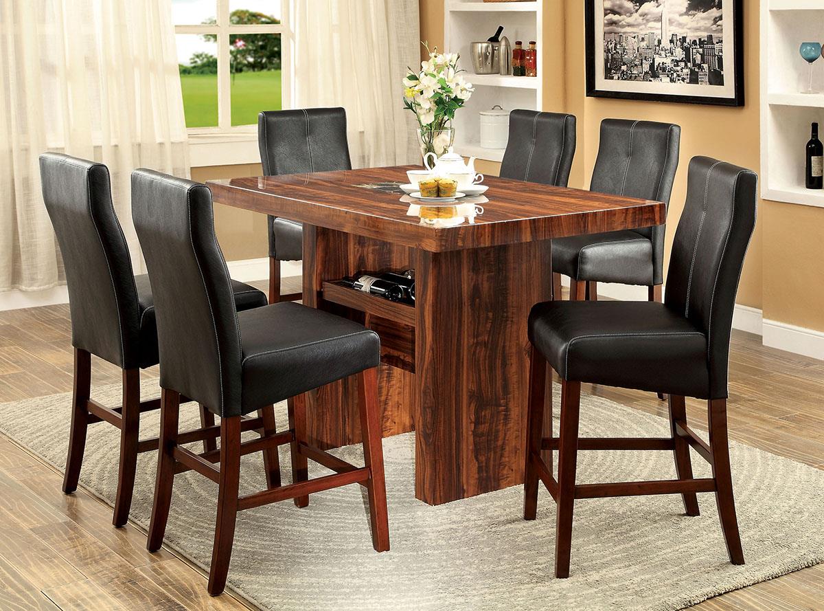 Bonneville II Brown Cherry Dining Set