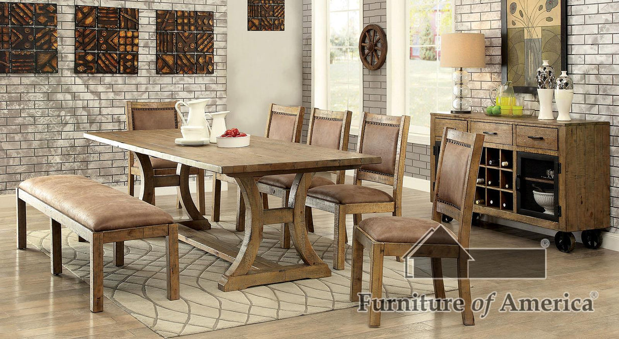 Gianna Rustic Pine Dining Set