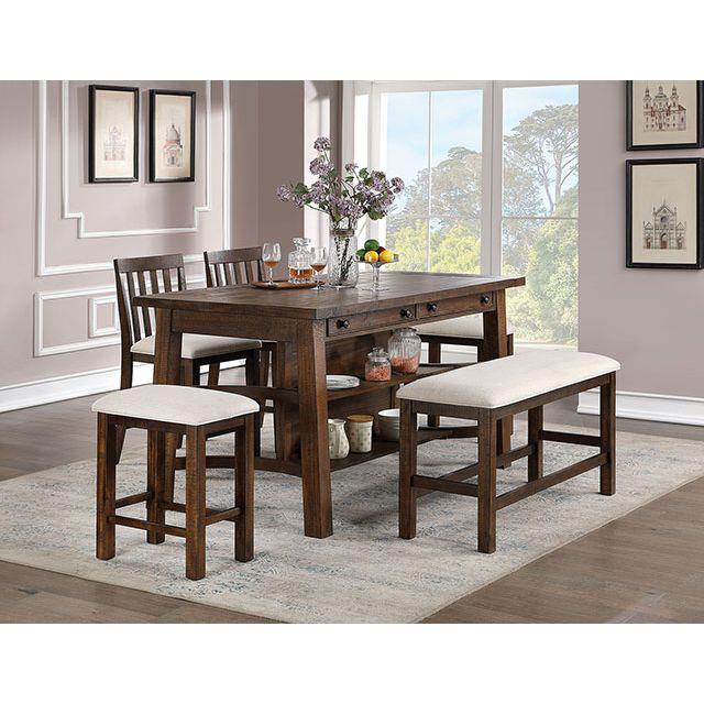 Fredonia Rustic Oak Dining Table