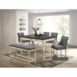 Plymouth Ivory/Dark Gray Dining Table