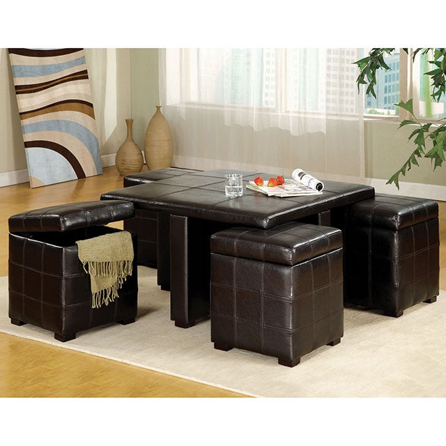 Ceres Cocktail Table W/ Ottomans
