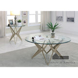 Alvise Champagne End Table