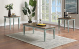 Monmouth Antique Teal/Dark Walnut Coffee Table Set