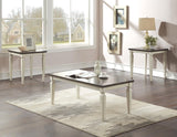 Monmouth Antique White/Brown Coffee Table Set