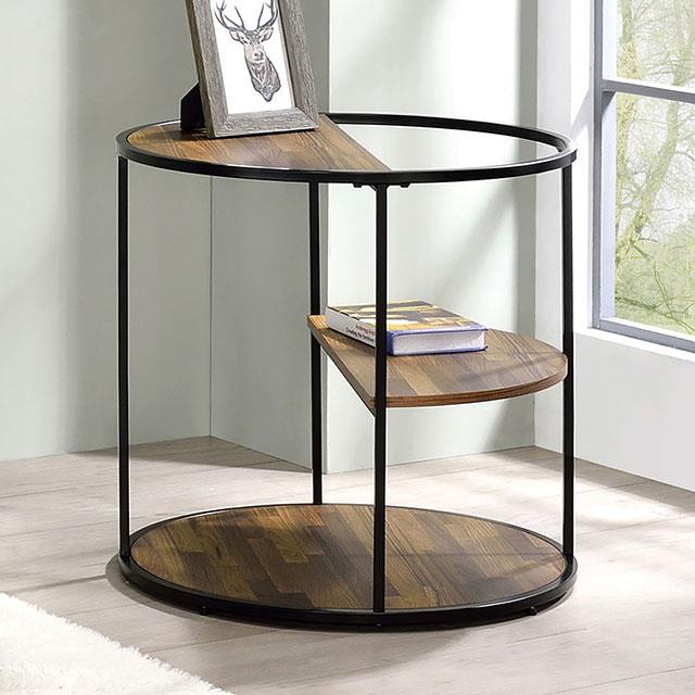Orrin Black/Walnut End Table