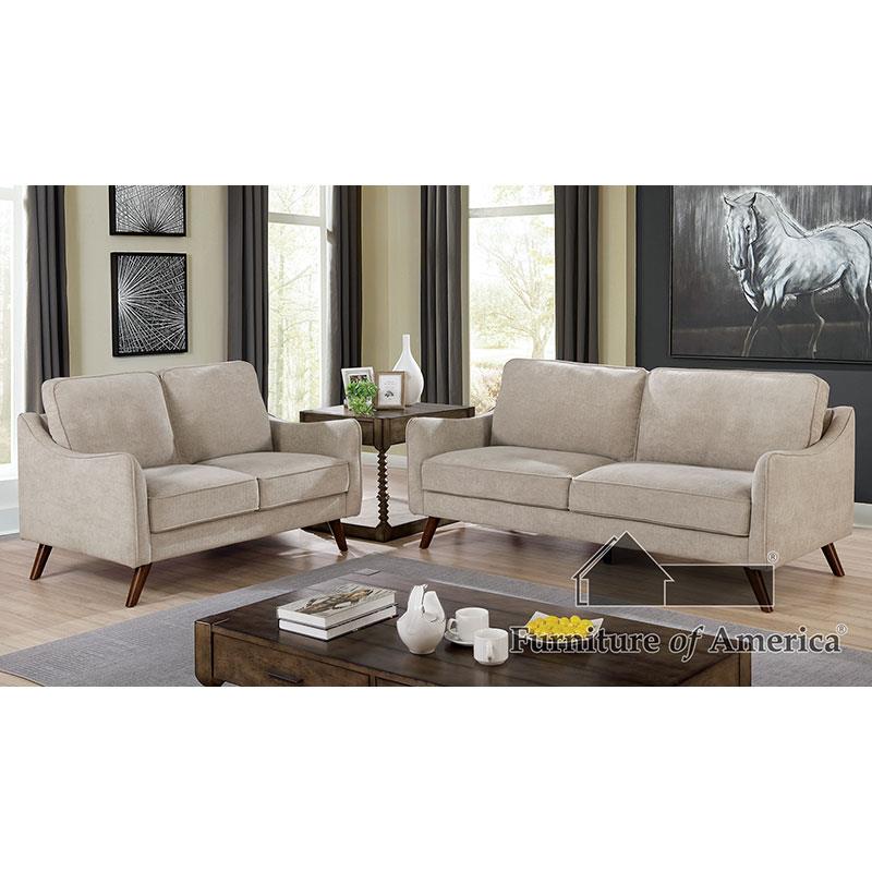 Maxime Light Gray Loveseat
